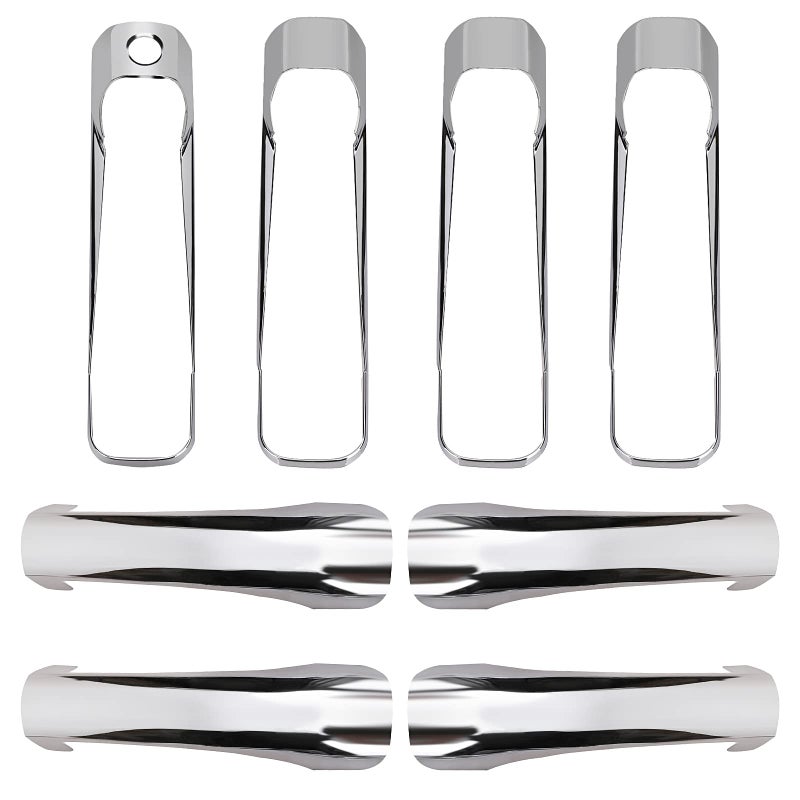 Tutor Auto Chrome Door Handle Covers Compatible with 2009-2018 Dodge Ram 1500 2500 3500 - Handle-Exterior Door - Image 1